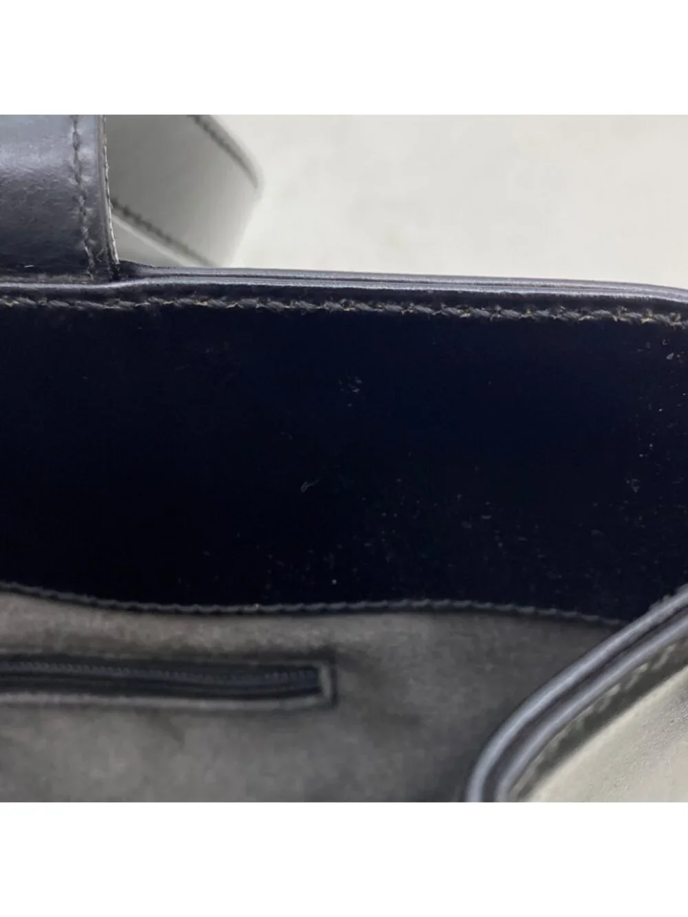 Gucci Handbag Leather Black Tote GG Business - Picture 12 of 15